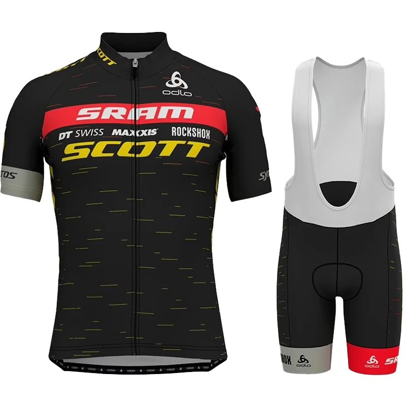 SCOTT Cycle Jersey Summer Cycling Clothing Mens Sets Bicycle Equipment Sports Set Men\'s Outfit Mtb Male Mountain Bike Bib Shorts