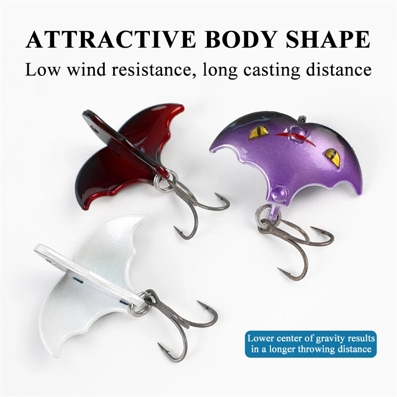 جديد بعيد الصب VIB إغراء الخفافيش شكل غرق الطعوم باس المعادن الترتر تهزهز الطعوم الاهتزاز جثم بايك الصيد السحر Pesca