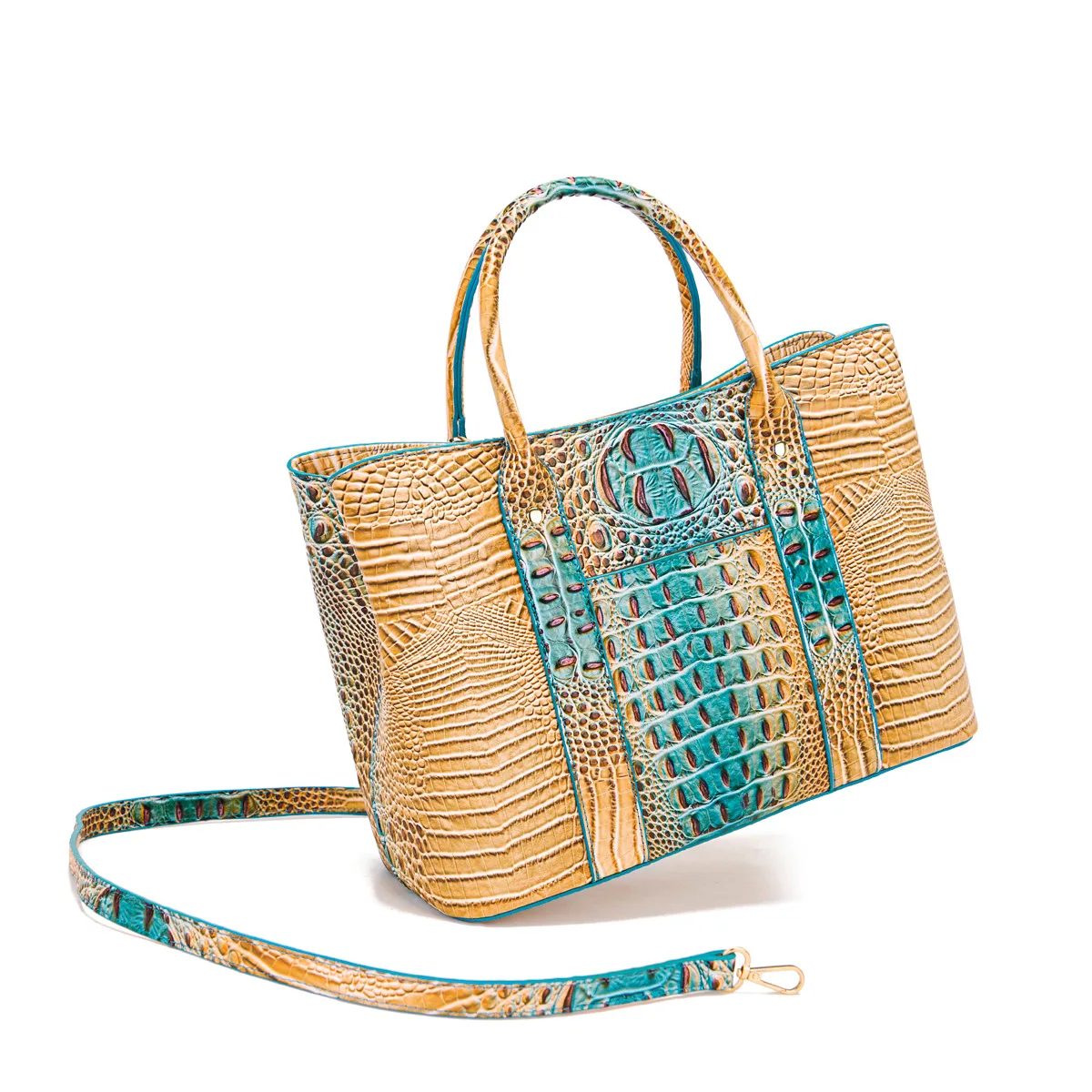 

VIP luxury designer Crocodile Embossed Boston Handbag Classic Style Crossbody Bag Women's Leather Satchel Purse