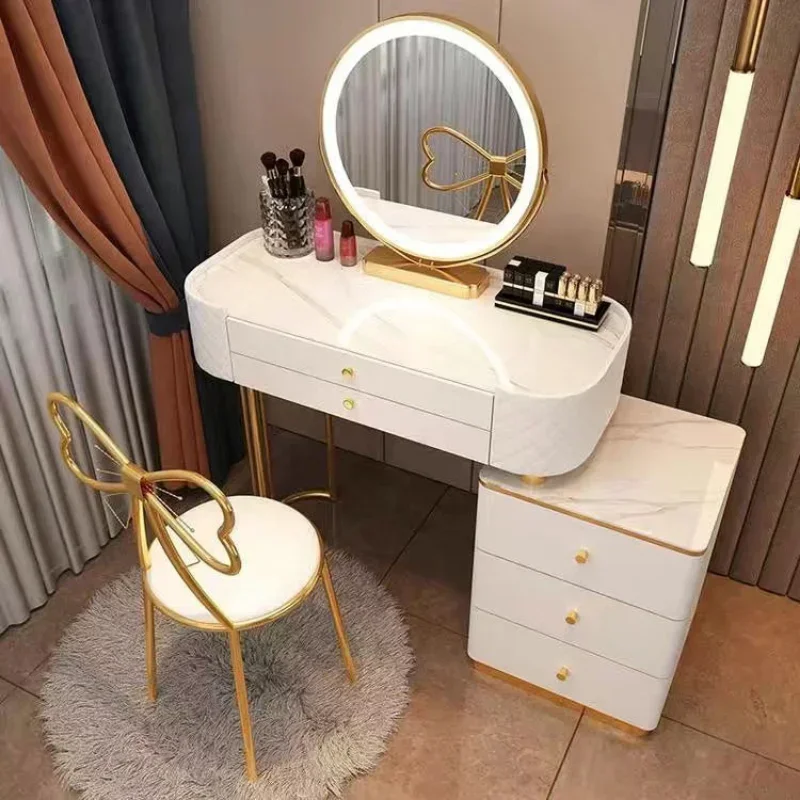 Modern Vanity Desk Dresser Tables Nordic Mirros Household Bedroom Computer Dressing Table Flower Toaletka Bedroom Furniture