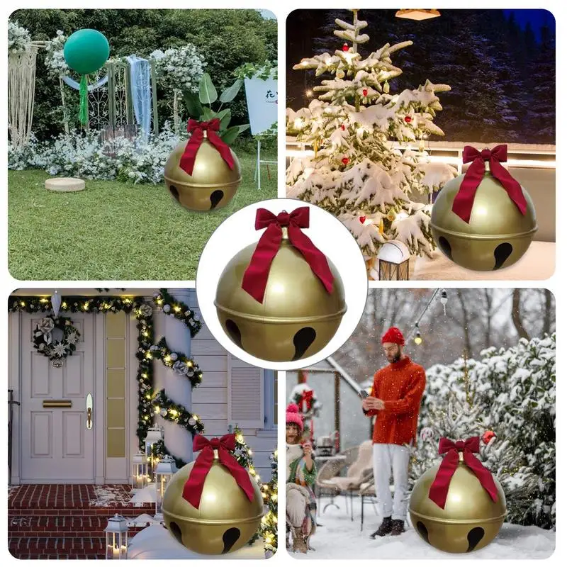 45/60cm nadmuchiwana kula Jingle Bell zawieszka na choinkę ozdoba dekoracje DIY Handmade Navidad ozdoba choinkowa