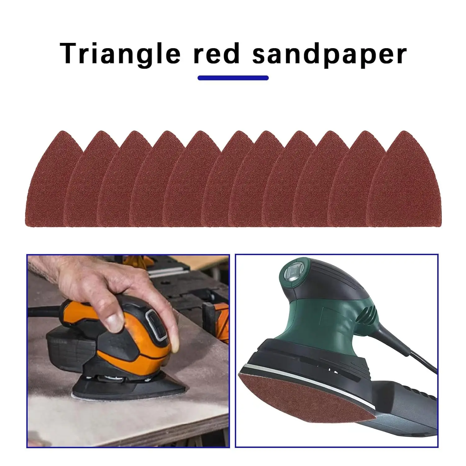 Kit di carta vetrata triangolare multiutensile con anello a gancio 35×55MM 104 pezzi con tamponi abrasivi per dita e grana assortita 40-240 per la molatura del legno