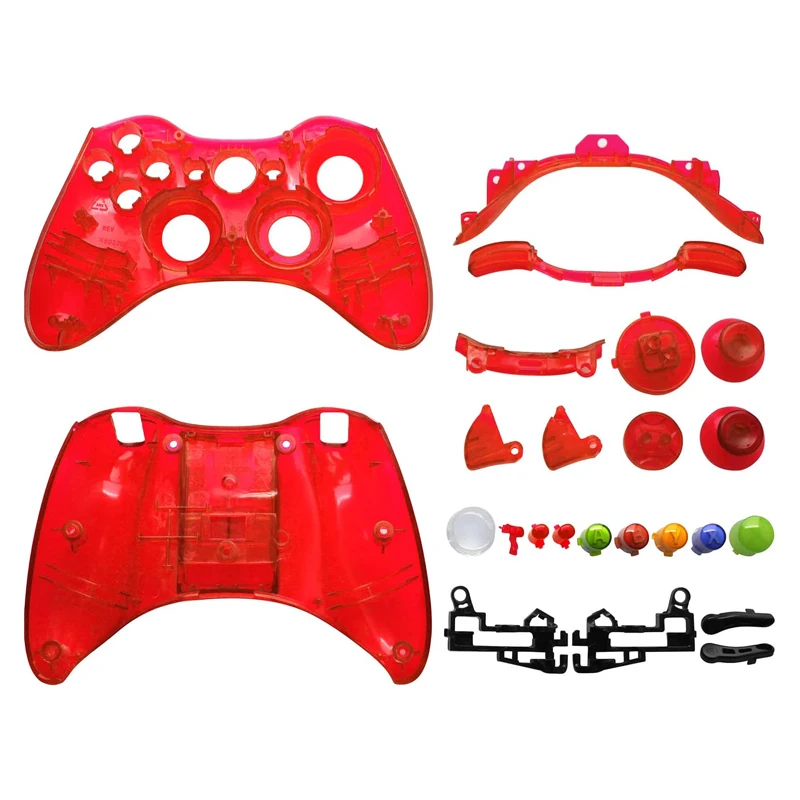 Полный комплект запасных элементов для корпуса и кнопок для Microsoft Xbox 360, беспроводной контроллер, чехол для ремонта геймпада