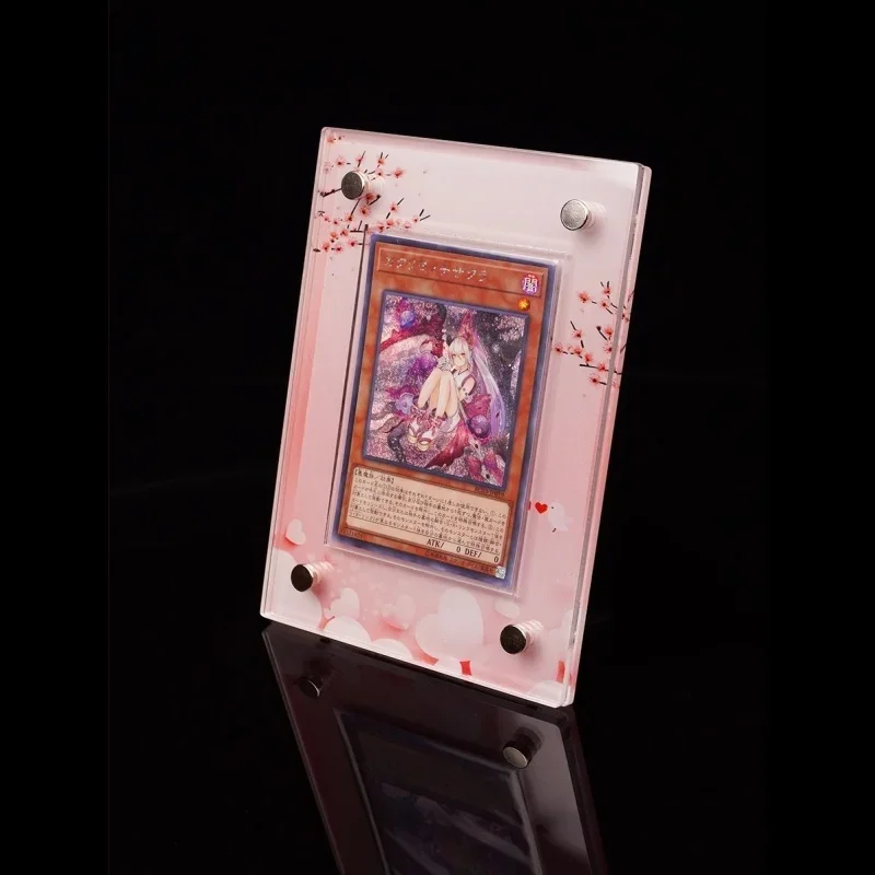 Yu Gi Oh Self Made Slifer The Sky Dragon Made acrilico Card Brick Shield Small Photo Frame Display Box Classics Anime Toy Gift