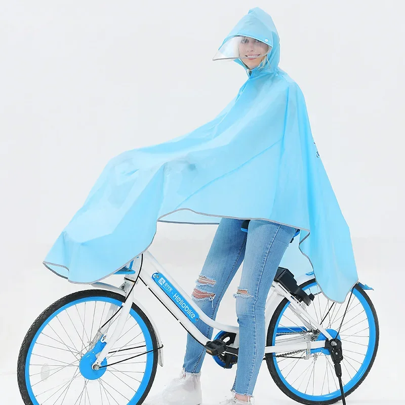 

Safe reflective Bicycle Raincoat Rain Coat Poncho Hooded Windproof Cape Mobility Cover Use in snowy