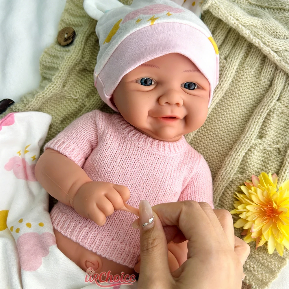 43cm Lifelike Silicone Reborn Girl/Boy Vivienne for Newborn Photography Props Poseable and Weighted Doll Christmas Gift