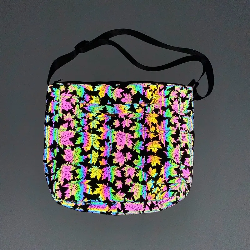 Iridescent Reflective Tote Bag Women Large Capacity Quilted Padded Crossbody Bag Daily Casual Shoulder Bag Japanese Style New