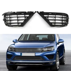 Car Front Left Side Hood Mesh Grille Radiator Stripe Grills For VW Touareg Typ 7P Facelift 2015 2016 2017 7P6853665B 7P6853666B