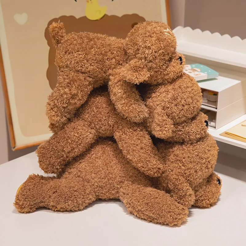 Magnetic Teddy Dog Simulated Lng Hair Animals Soft Dolls Stuffed Plush Toys Throw Pillow Funny Dress Up Birthday Gifts For Girls