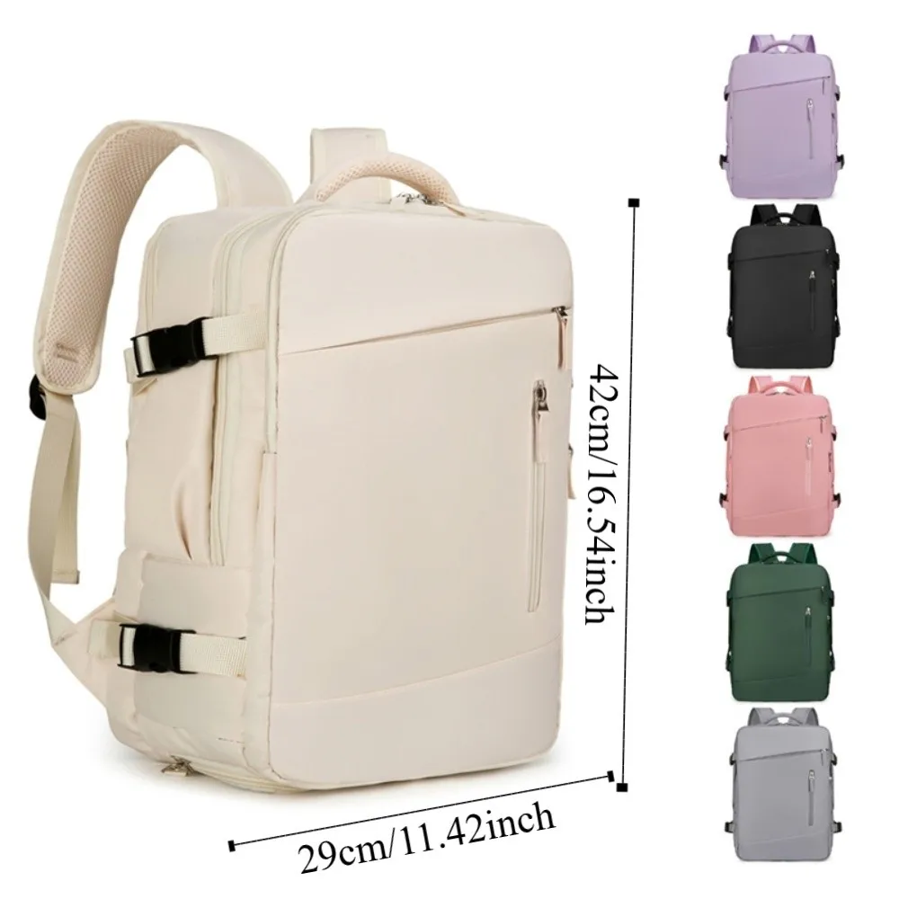 حقيبة ظهر محمولة ذات سعة كبيرة للسفر، حقيبة أمتعة كتف مريحة مقاومة للماء، حقيبة سفر بسيطة متعددة الطبقات في الهواء الطلق #6