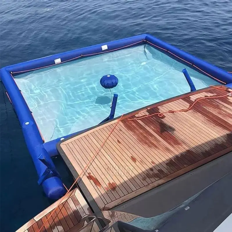 مخصص الهواء مختومة PVC نفخ البحر حمام سباحة نفخ المحيط بركة بحر قابل للنفخ مع صافي #2