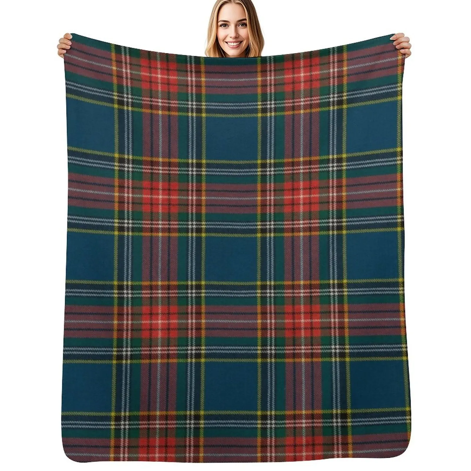 MacBeth Scottish Tartan Throw Blanket Soft Warm Blanket Gift for Men Women Adults