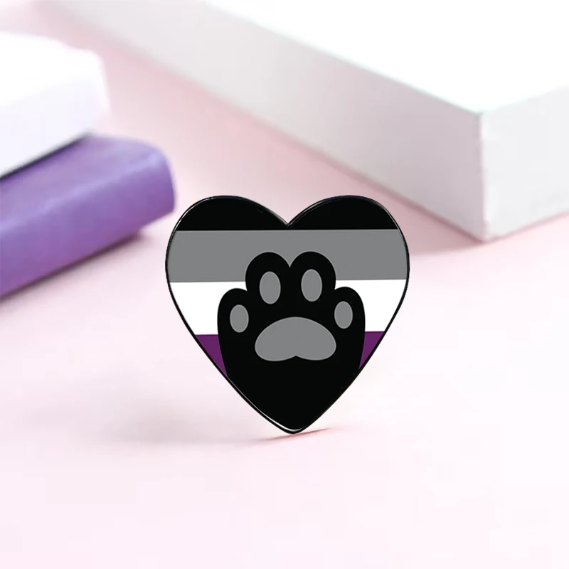 Rainbow Purride Paw pin Funny Brooches Shirt Lapel Cute Badge Cartoon Jewelry Gift for Lover Girl Friends