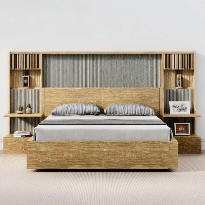 

#Modern Wooden Adjustable Convertible Soft Bed King Size Bedroom Furniture Set For Hotel Home Apartment