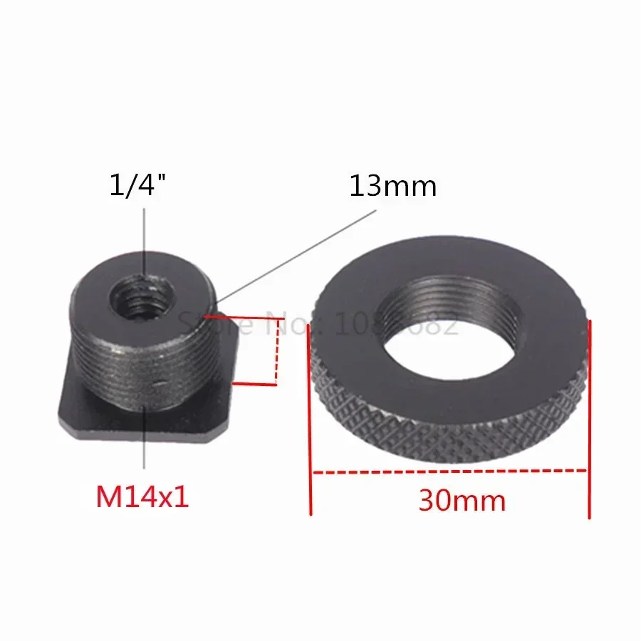 Aluminum Alloy Camera Hot Shoe Screw Adapter to 1/4 for Tripod Microphone Monitor One Nut Microphone Screw Adapter Mounting Base