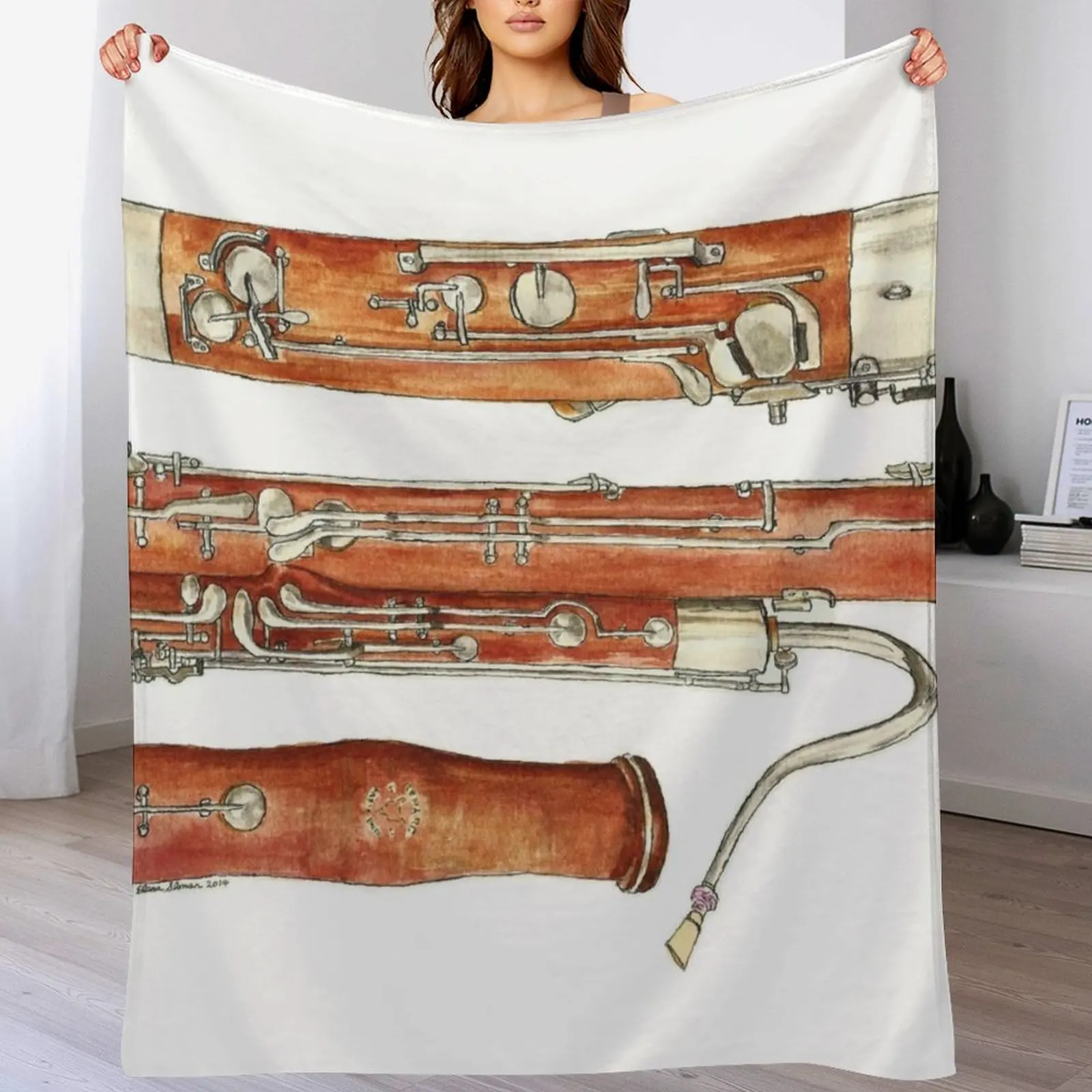 The Bassoon Throw Blanket decorative halloween Blankets