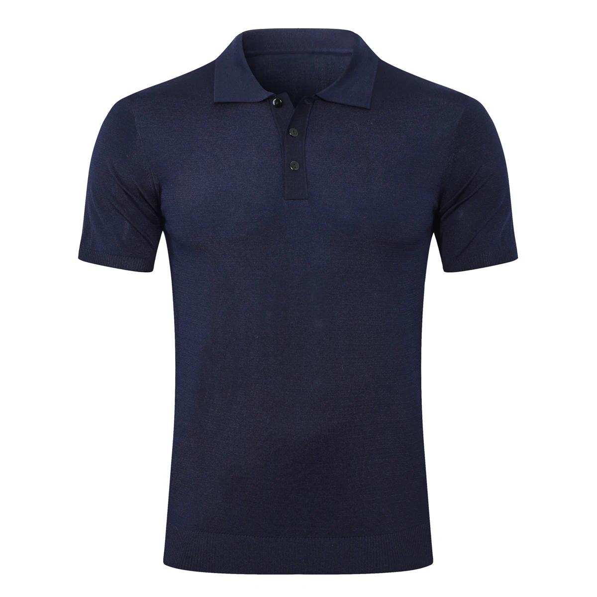 OECHSLI T-shirt Silk Polo 2025 New Thin Men\'s short Sleeve Button fashion elastic Breathable comfort high quality Big Size M-5XL