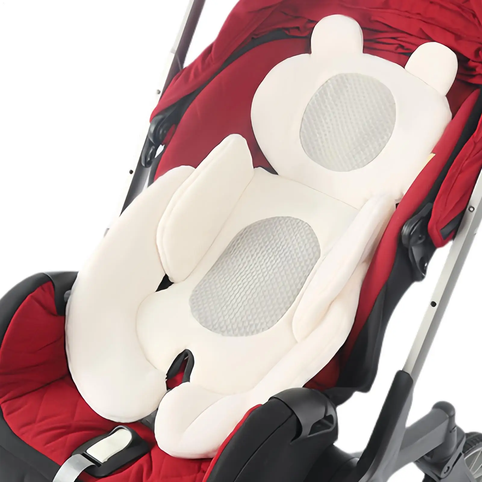 

Stroller Baby Insert Head And Body Support Pillow Reversible Stroller Padding Liner For Toddler Trips Shopping Airplane Boys