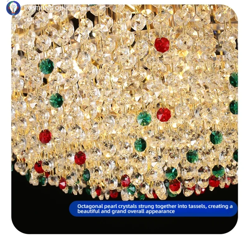 2026 الفرنسية كريستال الثريا الحديثة الراقية تركيبات إضاءة غرفة المعيشة كريمي نمط غرفة نوم رئيسية أضواء غرفة الطعام #6