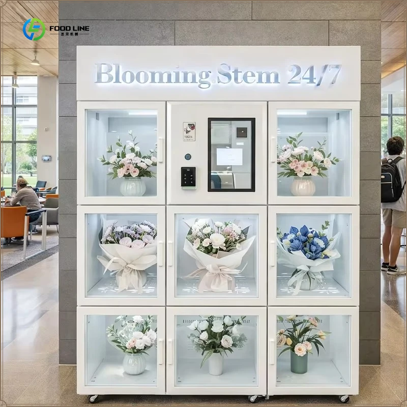 Wholesale Smart Flower Vending Machine Europe 24H Self-Service Precise Temp Humidity Control FL Customized