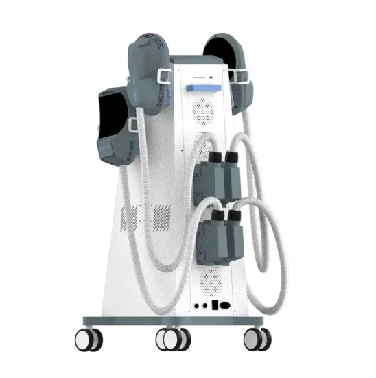 The new EMS 4-handle 2-control slimming machine focuses on muscle contraction and weight loss, perfect for muscle gain