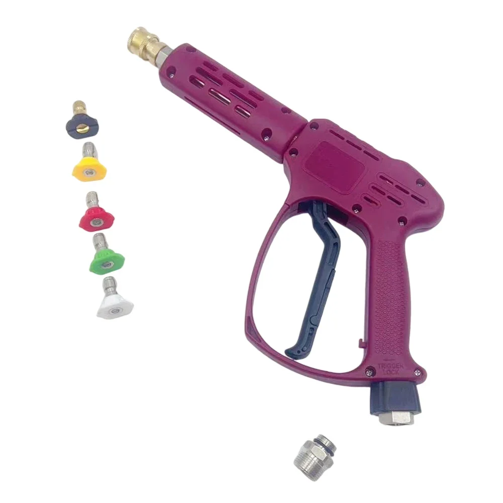 

Pressure Washer Car Washing Tools Soap Spray Nozzles Tips 15mm M22 Socket 1/4" Quick Release For Hot & Cold Water 3600 PSI