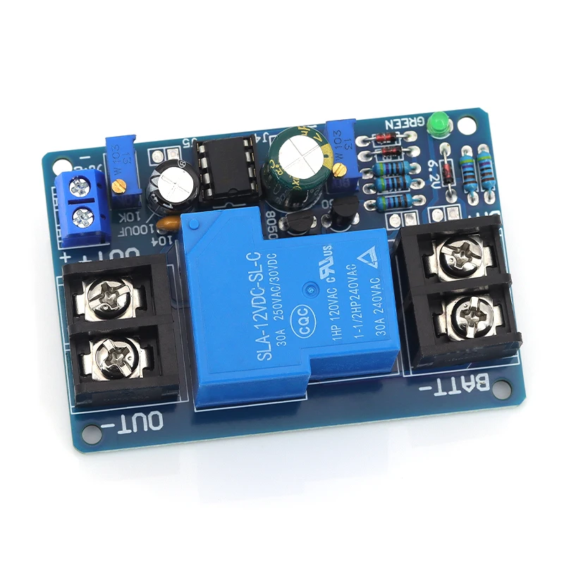 Universal 12V 30A battery protection module prevents over discharge voltage and automatically restores low voltage