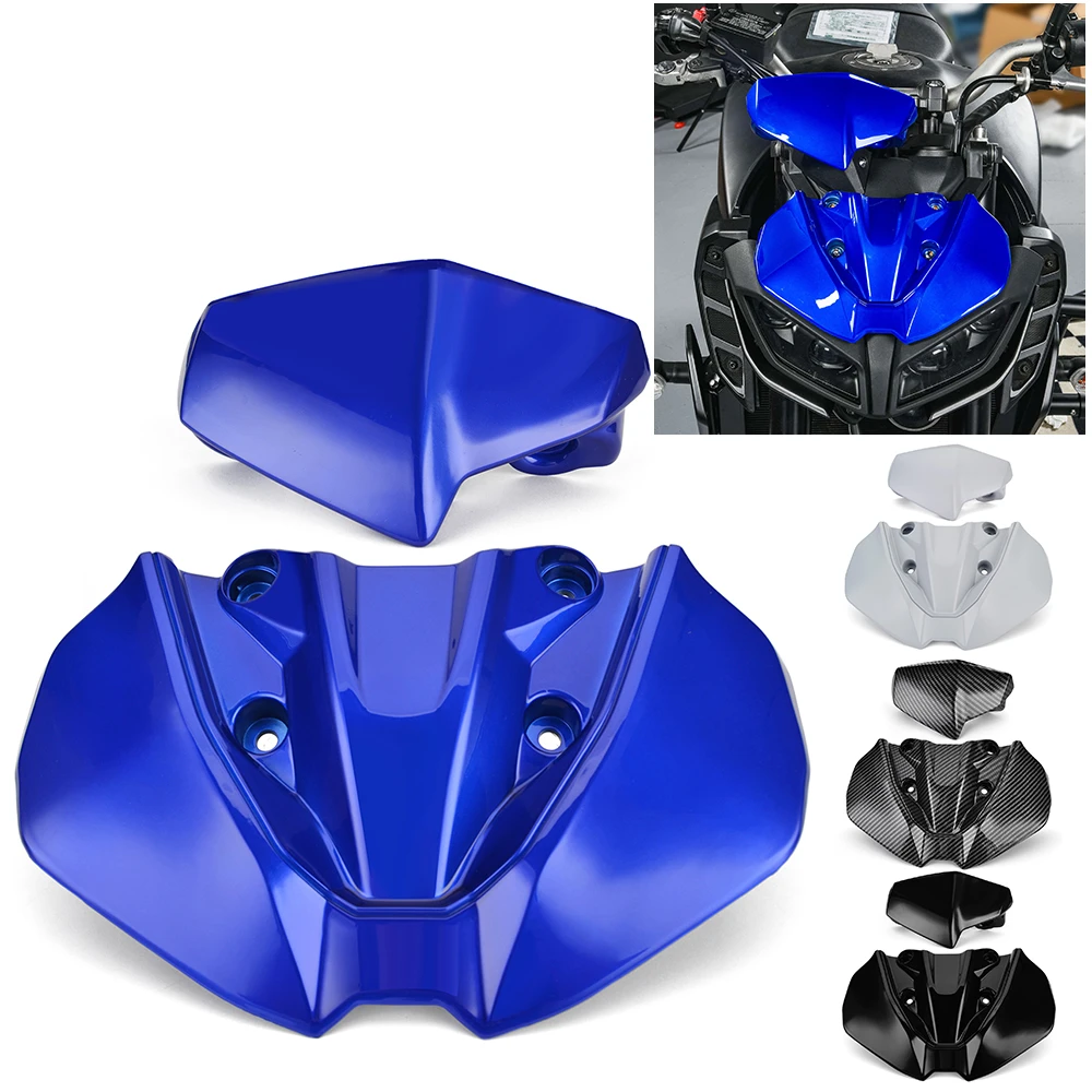 Cubierta protectora de faro delantero superior para motocicleta, carenado embellecedor para Yamaha MT09, MT-09, MT 09 SP, 2018, 2019, 2020