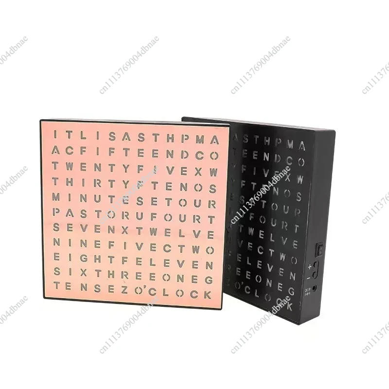 Fashion Creative English Display Desktop Clock Advanced Sense Office Learning Desktop Clock LED English
