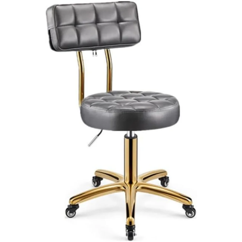 Multi Purpose Office Desk Chair, Height Adjustable Drafting Chair, Ergonomic Desk Chair, PU Leather Rolling for Barber