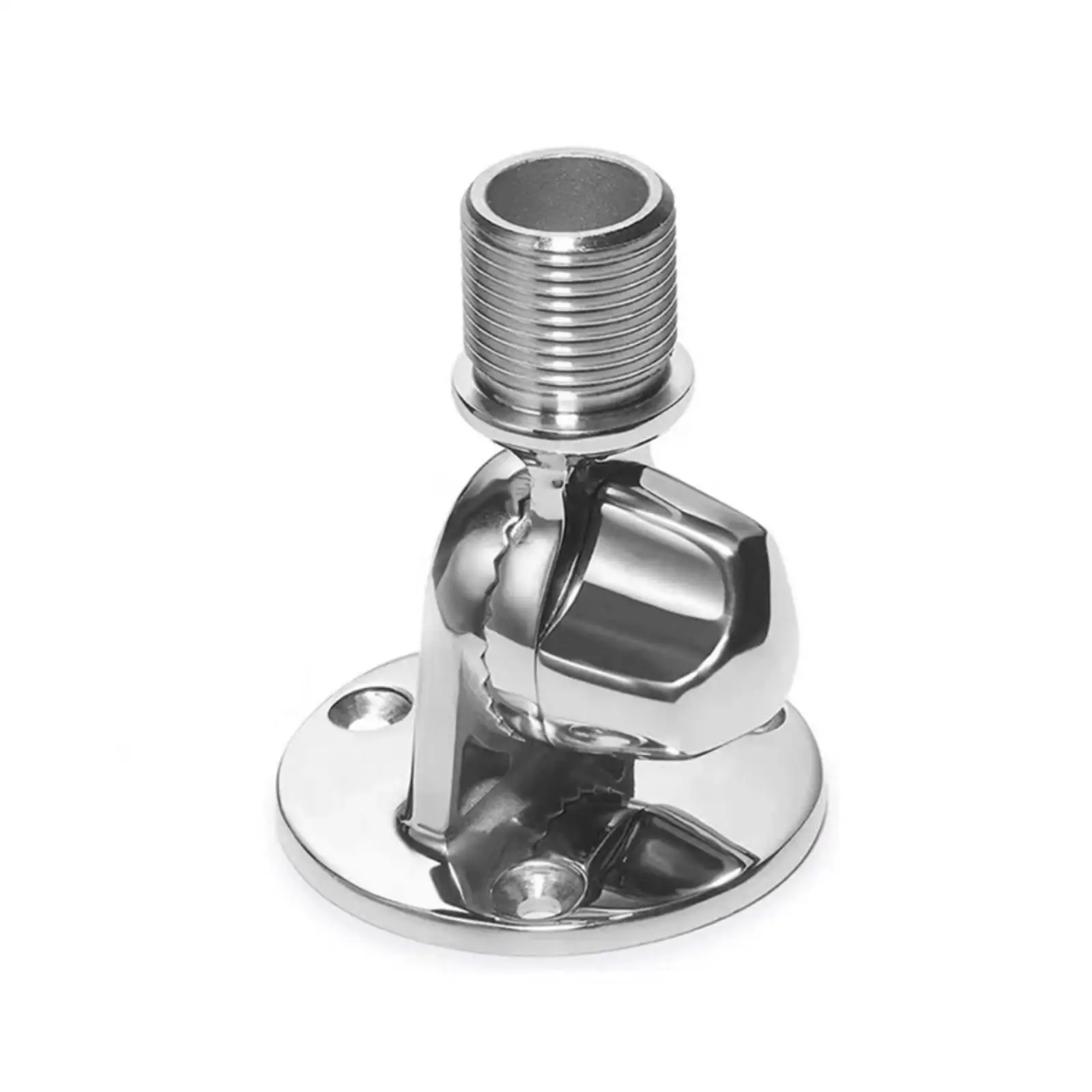 Marine Antenna Mount 316 Stainless Steel Antenna Base with Ratchet Ratchet Mount for Boat Owners, Boats, Yachts