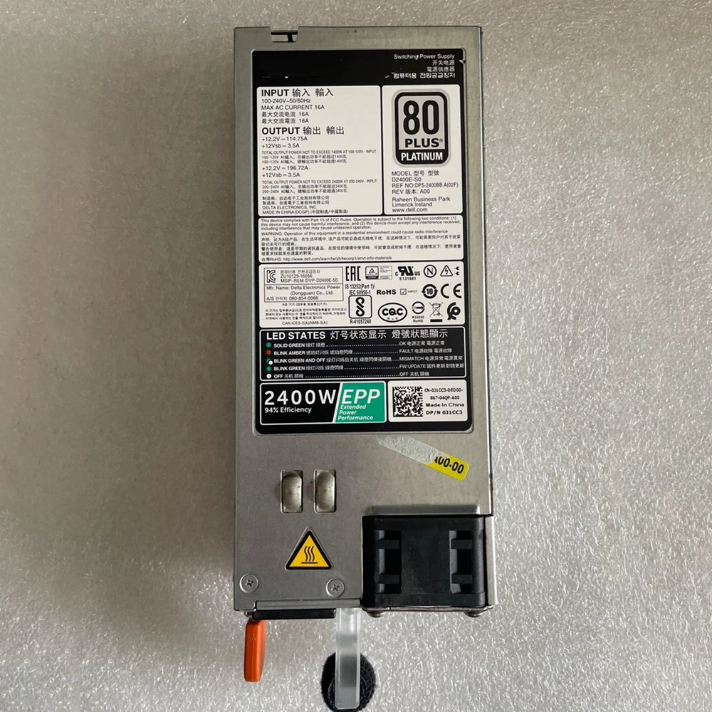 DPS-2400BB B KKP69 0KKP69 2400W D2400E-S2 Switching Power Supply