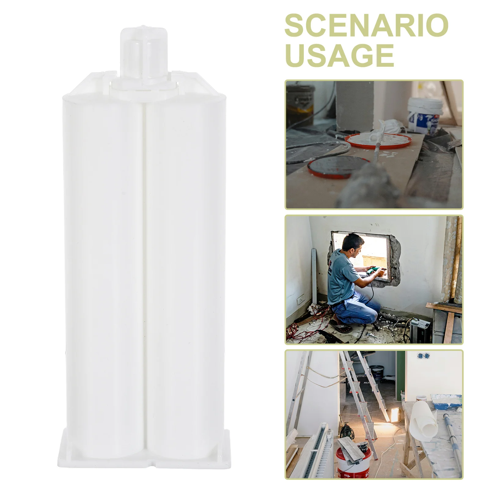 10pcs Glue Dispensing Tube 50Ml Ab Adhesive Cartridge For Epoxy Resin Mixing Nozzle Manual Applicator Tool Lab Dispensing