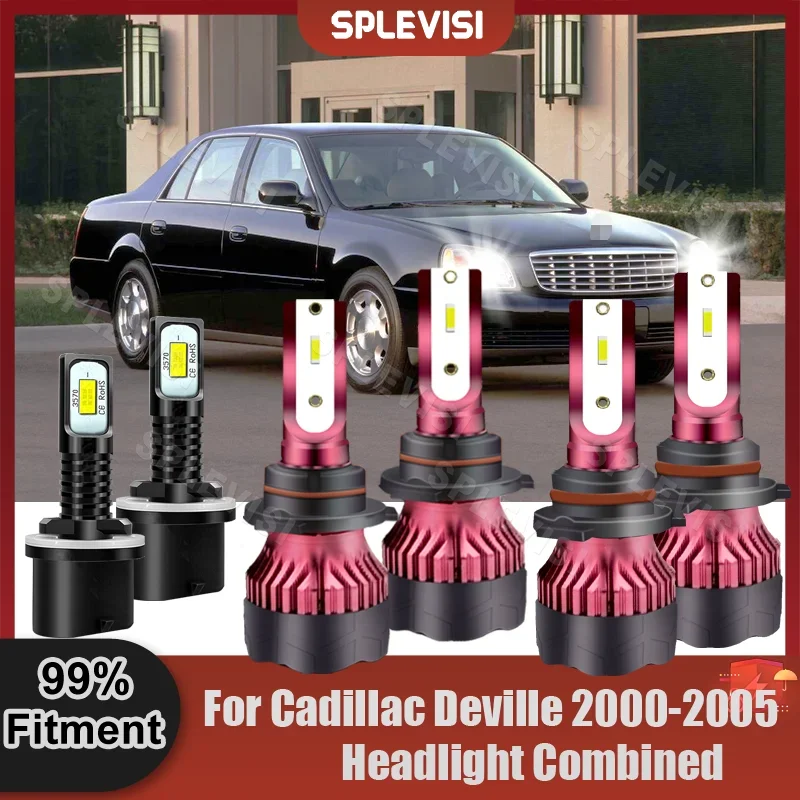 

CSP LED Headlight Fog Bulbs For Cadillac Deville 2000 2001 2002 2003 2004 2005 High Beam Low Beam Foglight Bulbs Conversion Kit