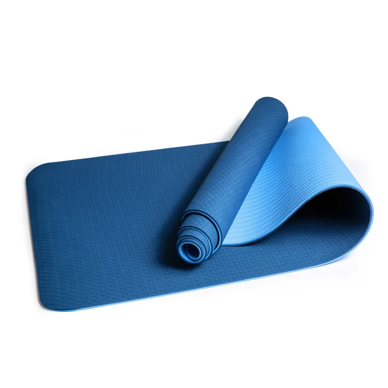 Thick Double Color Non-slip TPE Yoga Mat Quality Exercise Sport  for Fitness Gym Home Tasteless Pad183*61cm 6mm