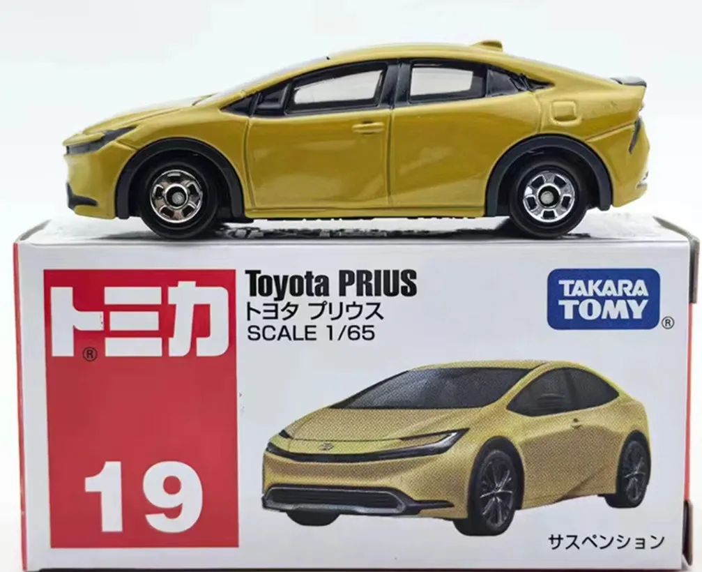 TAKARA TOMY Tomica-Coche de juguete de aleación modelo Toyota Prius 1/65, vehículo de Motor fundido a presión, regalo de cumpleaños y Navidad para niño, NO.19