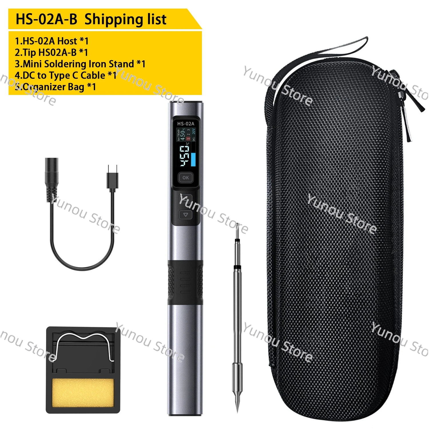 

HS-02 Intelligent Electric Soldering Iron, Portable Thermostatic Welding Station, Welding Pen, Household Repair, 100W