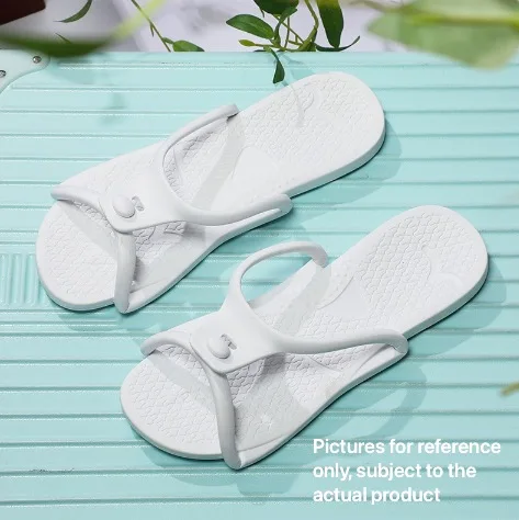 Pantuflas de Viaje Plegables con Orificios de Drenaje Mejorados, Ultra Suaves, de EVA, de Secado Rápido, para Hotel y Baño, para Hombre y Mujer