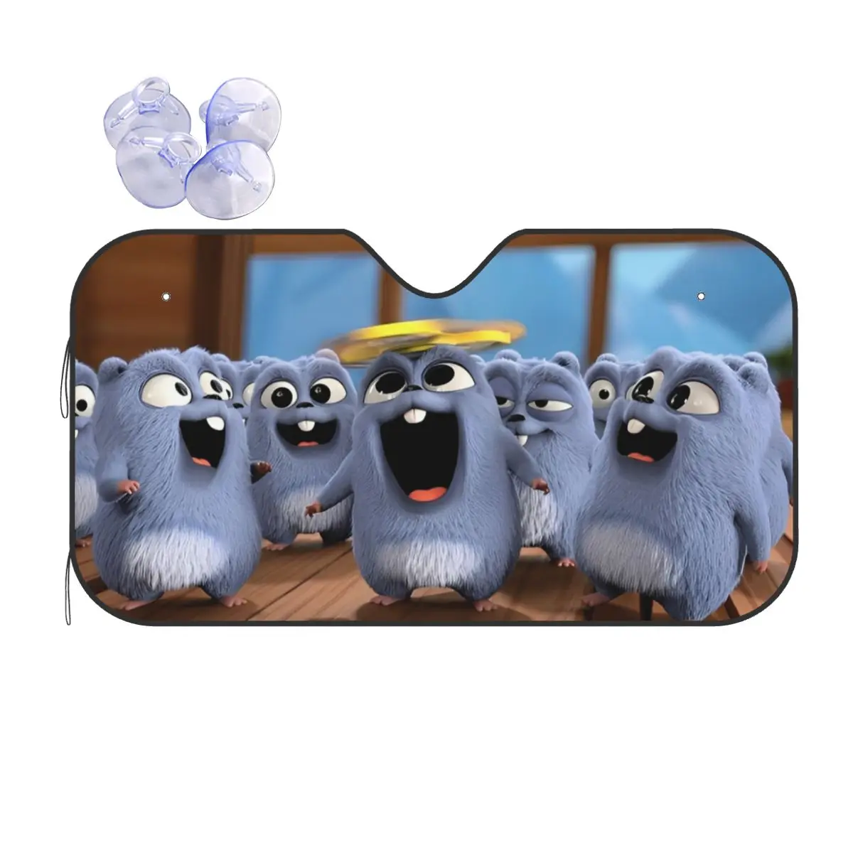 

Солнцезащитный козырек Grizzly And Lemmings, ветровое стекло, забавный чехол, передний блок, солнцезащитный козырек, автомобильный Стайлинг