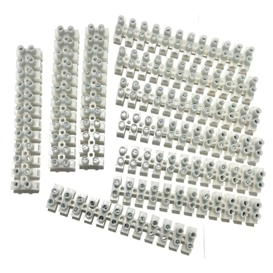 

Position/ 4 Contact Dual Row Terminal Block Electrical Barrier Strip Dual Row Screw Connector 30 Amp 380V HVAC Panel Chassis Mo