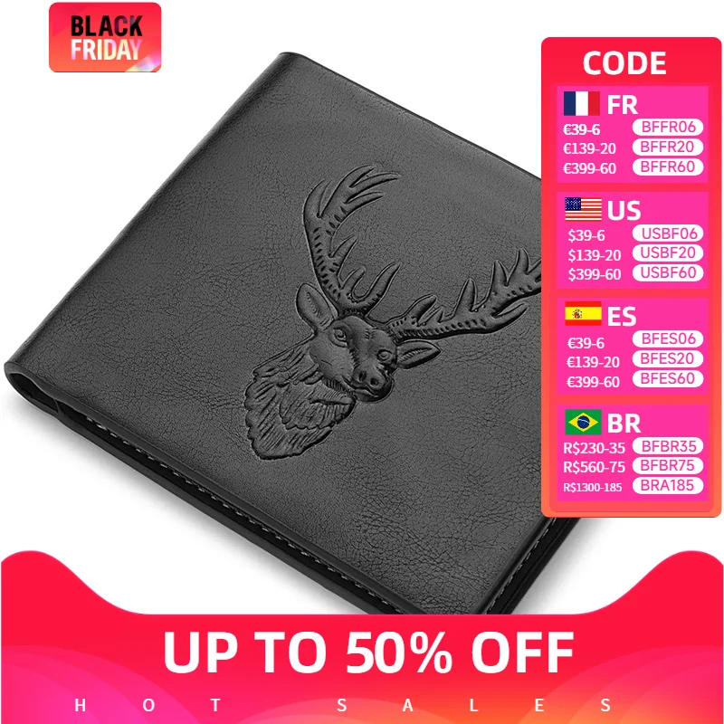 

Fashion Wallet Men's Personalized Three Fold 3D Embossed Wallet Multi Card Credit Card Holder Zipper Coin Short Wallet Men