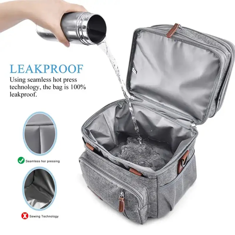 Portable Cooler Bag Ice Pack Lunch Box Insulation High Quality Oxford Tote Outdoor Picnic Insulated Camping Cooler Bag