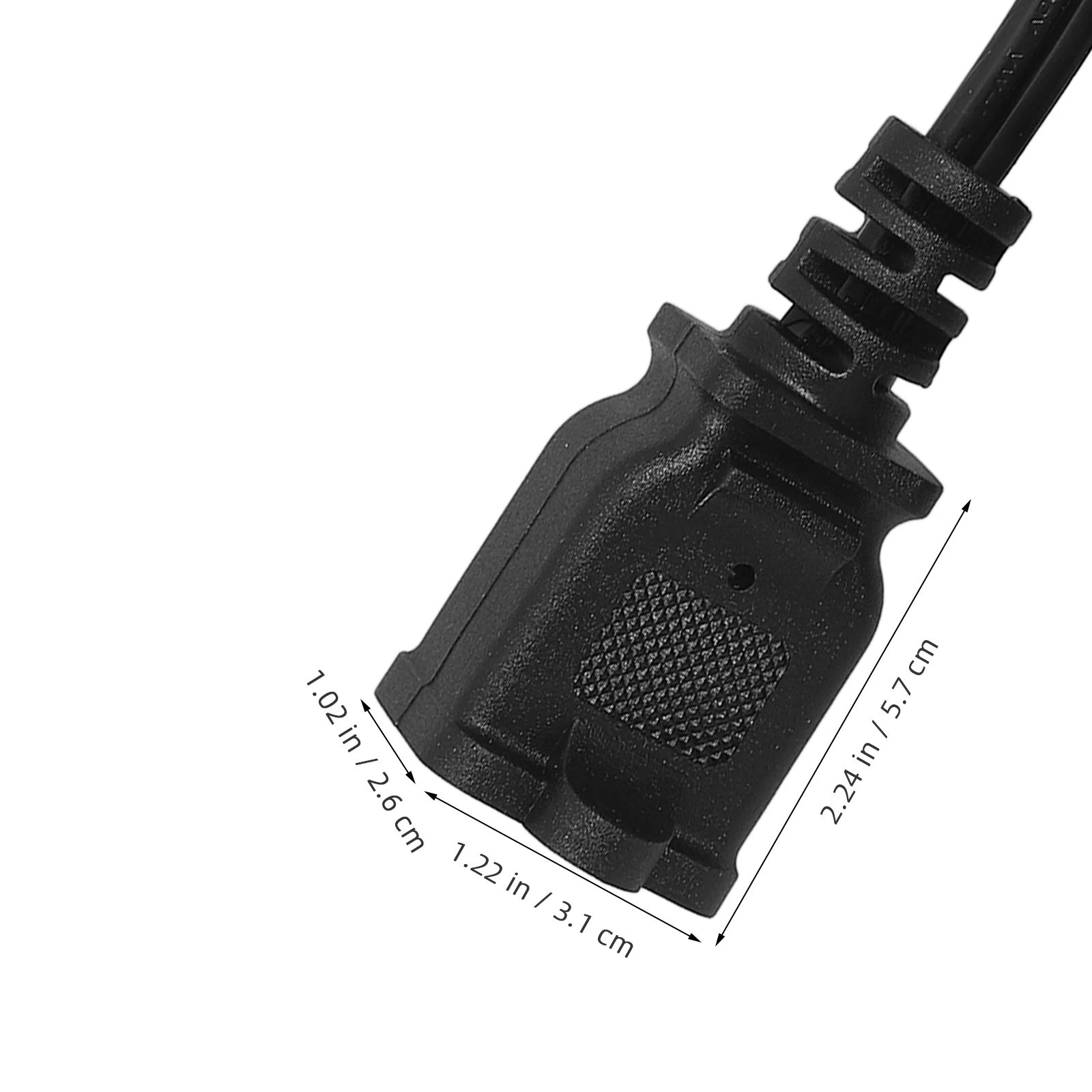 

1.5M 10A Power Cable 2 Prong Heavy Duty Extension Cord Black Electrical Wire Dual Outlet Short Extension Cord For Home Office