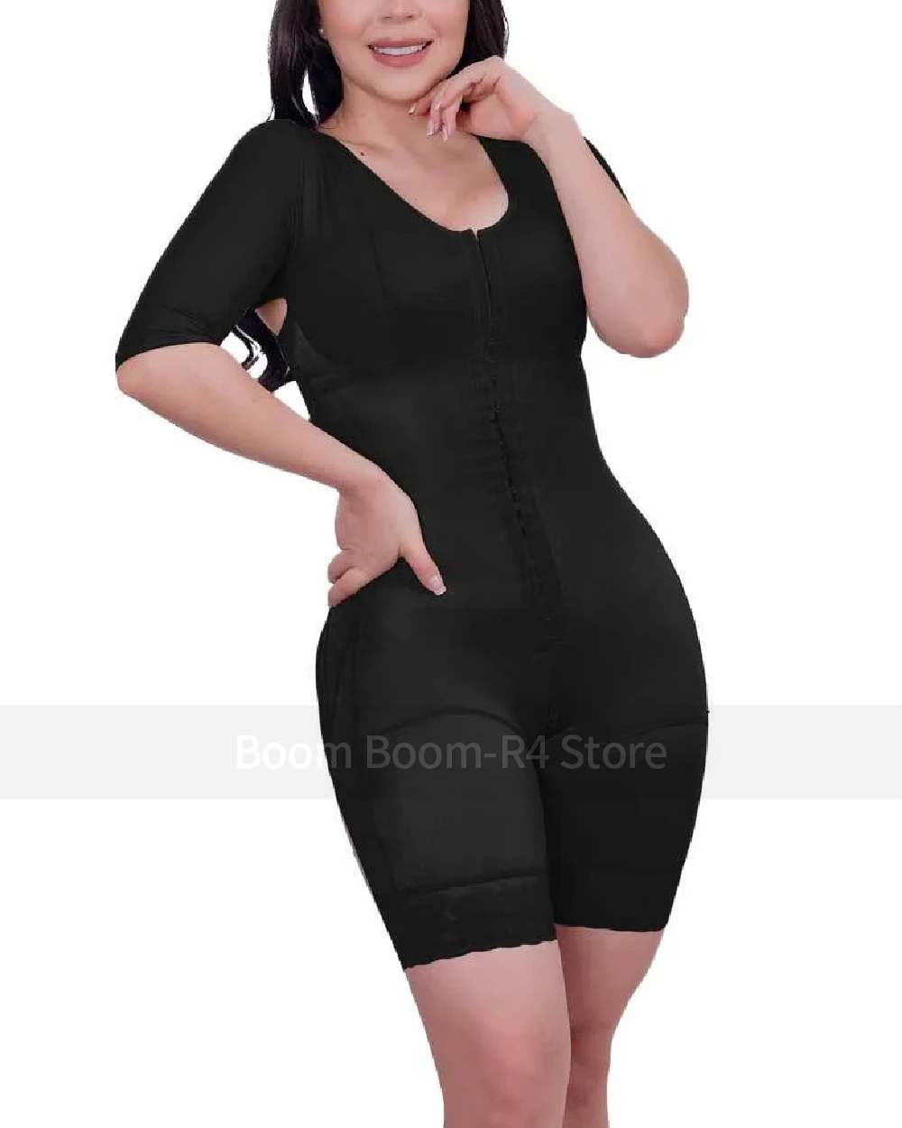 Short sleeved shapewear with breasted chest Fajas Colombiana BBL Post Op Surgery Supplies Women Shapewear With Adjustable Abdome