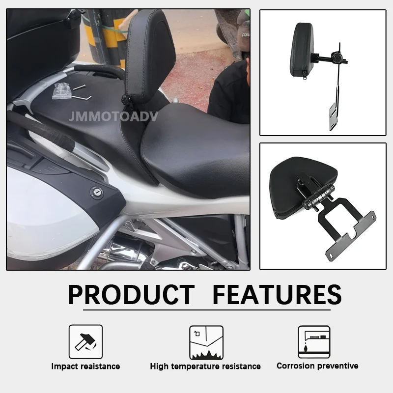 R1200RT Adjustable Driving Backrest Fit For BMW R1250RT R1200 RT R 1250 RT R 1250RT 2014-2022 Motorcycle Driver Backrest Cushion