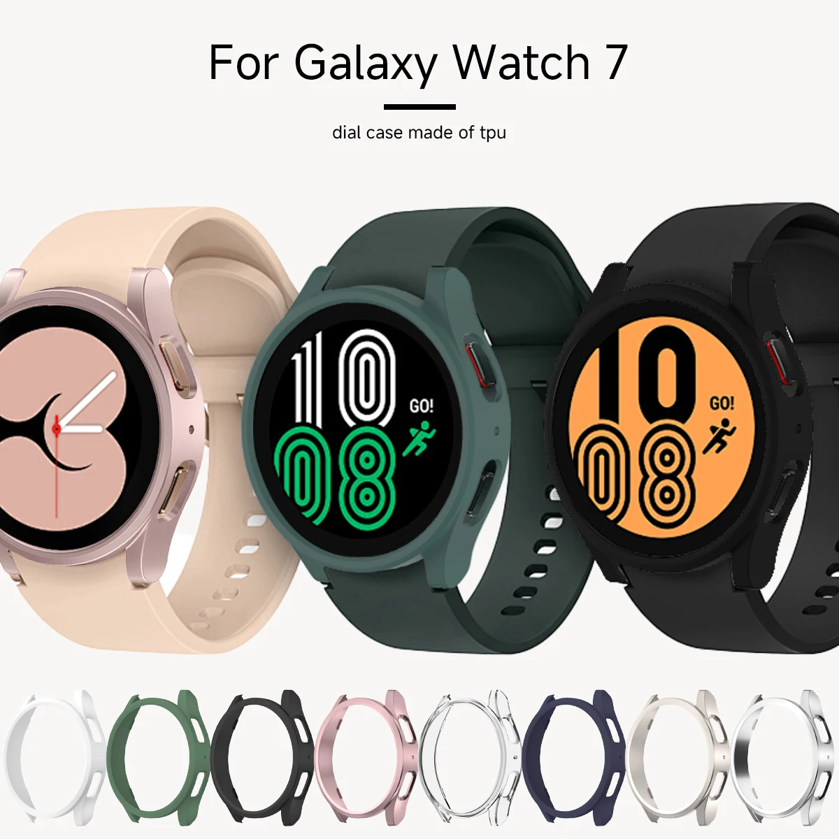PC Case for Samsung Galaxy Watch 7 40mm 44mm Matte Cover Protective Hollow Bumper Shell for Galaxy Watch 7 Smartwatch Accessorie image 3