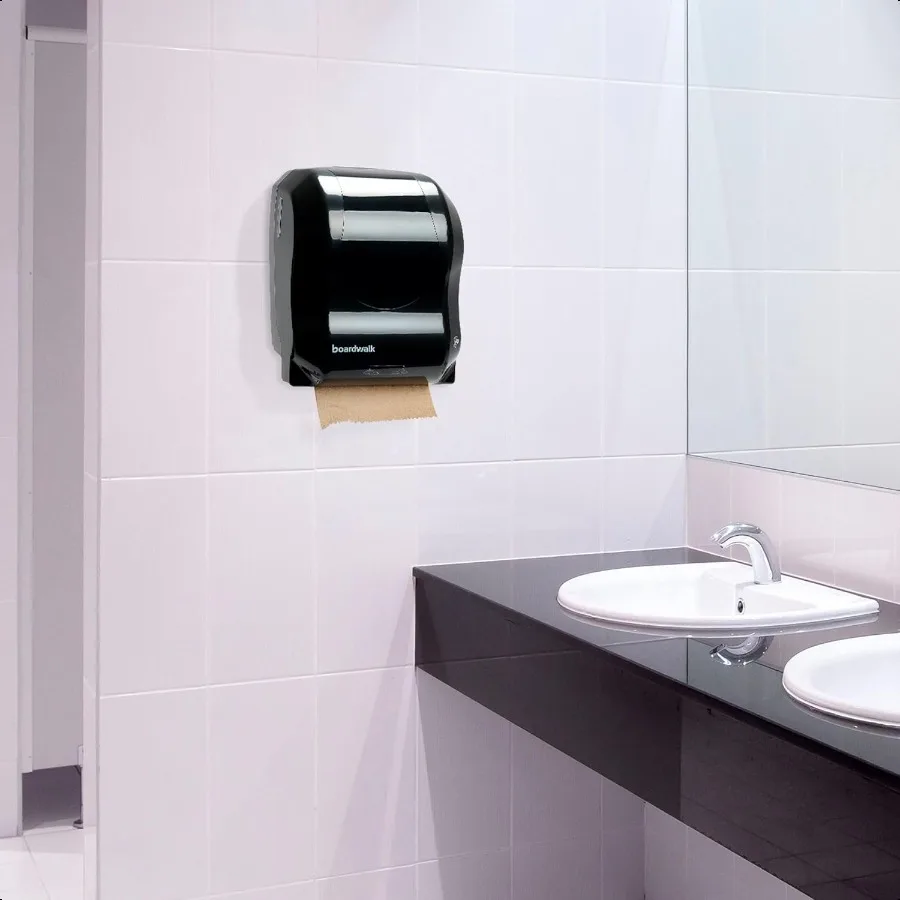 Boardwalk 6252 Asciugamani di carta avvolti 8 x 350 piedi 1 strato Custodia naturale da 12 rotoli