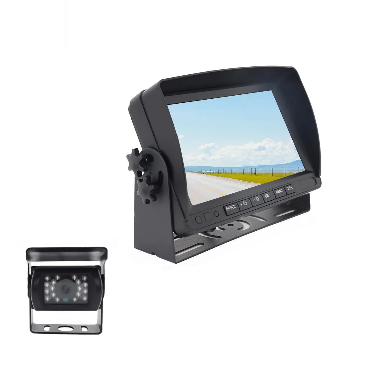 7 Inch Auto-dim Function LCD Car Monitor Rear View Parking Camera System 7" Digital 12-24v Truck Camera System