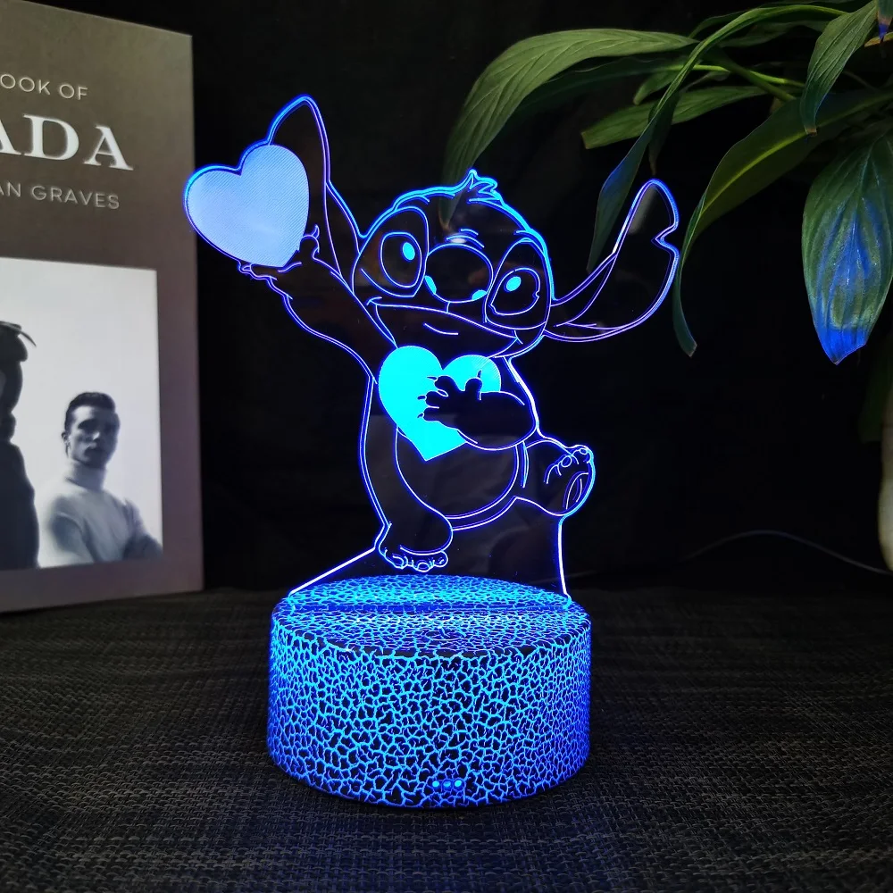 Cute Lilo and Stitch lights, 3D LED nightlights, decorative lights for children\'s rooms, birthday gifts for boys and girls