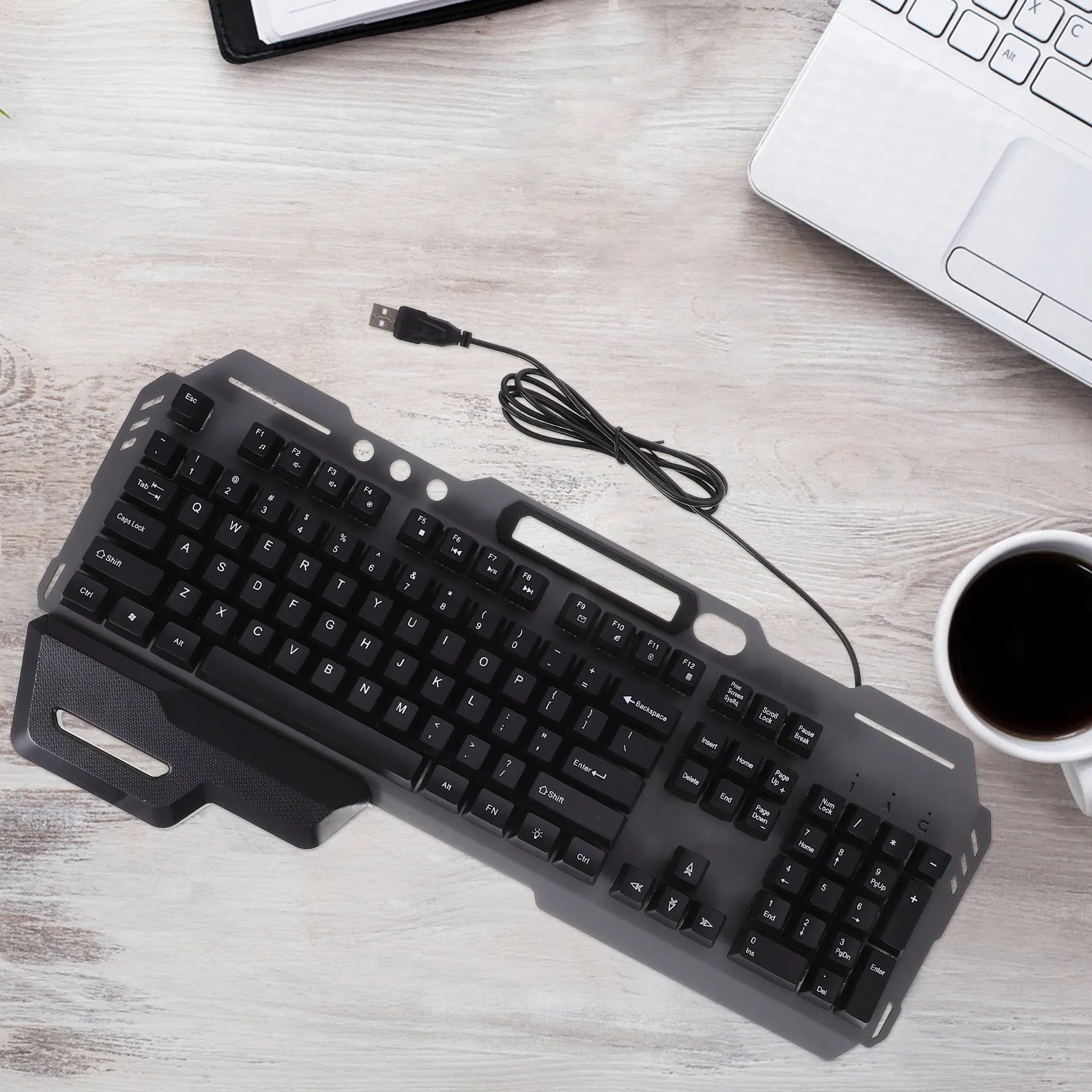 Ergonomic USB Gaming Keyboard - Pc Gaming Cafe 评论和价格